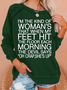 Women's Funny Cute She's up Saying Casual Crew Neck Sweatshirt
