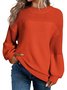 Casual Plain Crew Neck Sweater