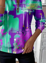Women's Abstract Print Casual Zipper Long Sleeve Sweatshirt
