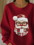 Loose Crew Neck Christmas Casual Sweatshirt