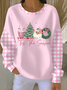 Christmas Crew Neck Printing Casual Sweatshirt