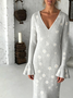 Knitted Regular Fit Sexy Sweater Dress With No