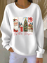 Printing Christmas Casual Crew Neck Sweatshirt