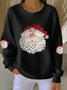 Printing Santa Claus Loose Casual Sweatshirt
