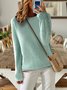 Casual Plain Crew Neck Sweater