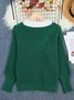 Lady Romance V Neck Loose Acrylic Sweater