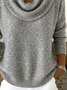 Regular Fit Cowl Neck Casual Sweater
