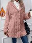 Casual Plain Fluff/Granular Fleece Fabric Teddy Jacket