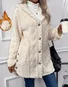 Casual Plain Fluff/Granular Fleece Fabric Teddy Jacket