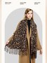 Winter Leopard Print Faux Cashmere Versatile Thick Shawl/scarf/neck Warmer