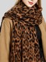 Winter Leopard Print Faux Cashmere Versatile Thick Shawl/scarf/neck Warmer