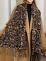 Winter Leopard Print Faux Cashmere Versatile Thick Shawl/scarf/neck Warmer