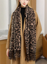 Winter Leopard Print Faux Cashmere Versatile Thick Shawl/scarf/neck Warmer