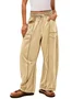 Simple Cotton Plain Loose Pants