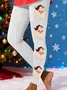Santa Claus Casual Printing Jersey Leggings