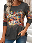 Casual Long Sleeve Round Neck T-Shirt
