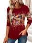 Casual Long Sleeve Round Neck T-Shirt