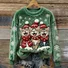 Casual Flannel Crew Neck Christmas Sweatshirt