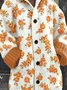 Wool/Knitting Casual Floral Cardigan