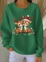 Loose Printing Casual Christmas Sweatshirt