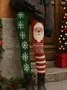 Tight Casual Christmas Tree Fluff/Granular Fleece Fabric Leggings