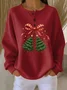 Christmas Crew Neck Loose Casual Sweatshirt
