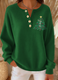 Casual Crew Neck Loose Christmas Sweater
