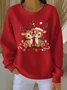 Loose Printing Casual Christmas Sweatshirt