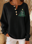 Casual Crew Neck Loose Christmas Sweater