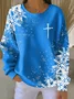 Casual Christmas Printing Sweatshirt