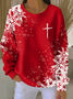 Casual Christmas Printing Sweatshirt