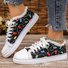 Women's Christmas-themed Light-up Printed Lace-up Casual Shoes