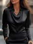 Elegant Regular Fit Cowl Neck Shirt