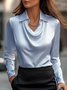 Elegant Regular Fit Cowl Neck Shirt