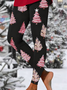 Printing Christmas Tree Casual Tight Leggings