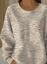 Casual Cotton-Blend 3D Printing Sweatshirt