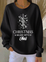 Christmas Printing Casual Crew Neck Sweatshirt