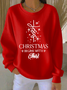 Christmas Printing Casual Crew Neck Sweatshirt