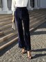 Women's  Elastic Waist H-Line Wide Leg Pants Daily Going Out Pants Wine Red Casual Split Joint Plain Spring/Fall Pants