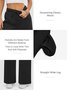 Women's  Elastic Waist H-Line Wide Leg Pants Daily Going Out Pants Gray Casual Split Joint Plain Fleece-lined Sweatpants