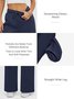 Women's  Elastic Waist H-Line Wide Leg Pants Daily Going Out Pants Gray Casual Split Joint Plain Fleece-lined Sweatpants