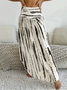 Chevron Print Vacation Smock Casual Maxi Skirt
