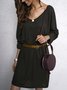 Knitted Casual Solid Maxi Knitting Dress