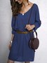 Knitted Casual Solid Maxi Knitting Dress