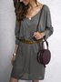 Knitted Casual Solid Maxi Knitting Dress