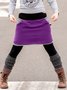 Casual Cotton-Blend Skirt
