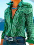Holiday Long Sleeve Cotton Printed Blouse & Shirt