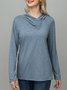 Women Casual Cotton Turtleneck Buttoned Shirt