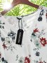 Floral Sleeveless V neck Casual Knit Tank