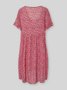 Women Floral Printed Short Sleeve Vintage Weaving Dress